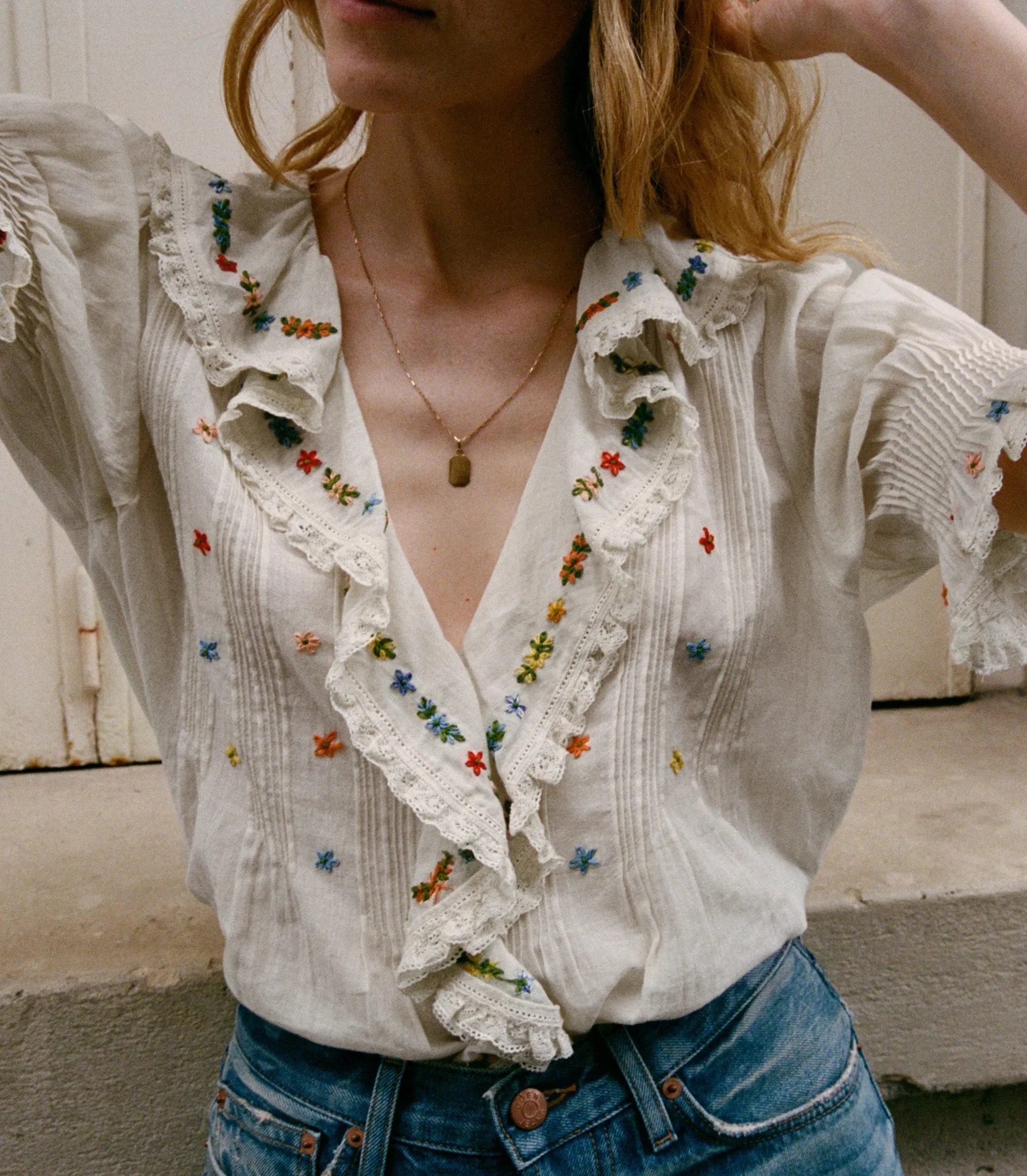 HMD -- HETTIE TOP -- SEA SALT sold by Doen product image thumbnail 3