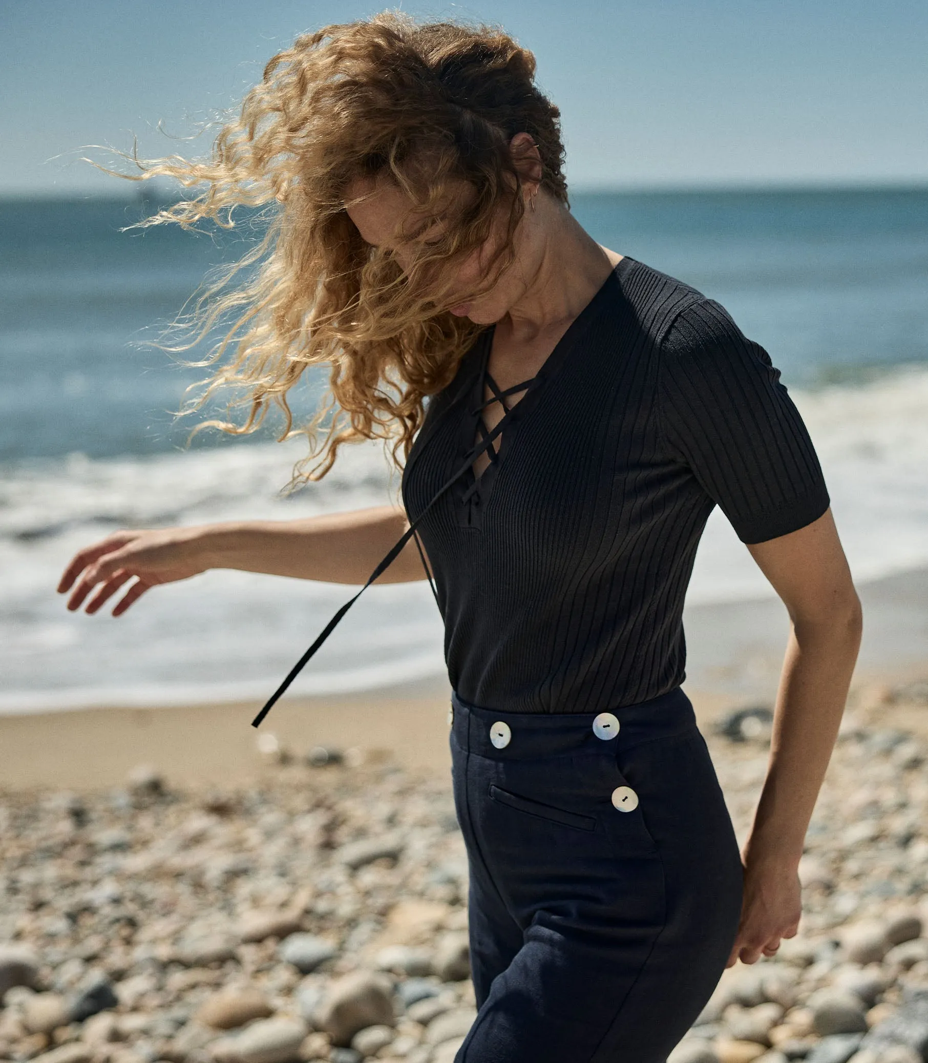 HMD -- GLENNE PANT -- NAVY sold by Doen product image thumbnail 5