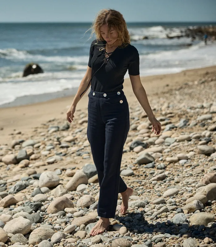 HMD -- GLENNE PANT -- NAVY made by Doen