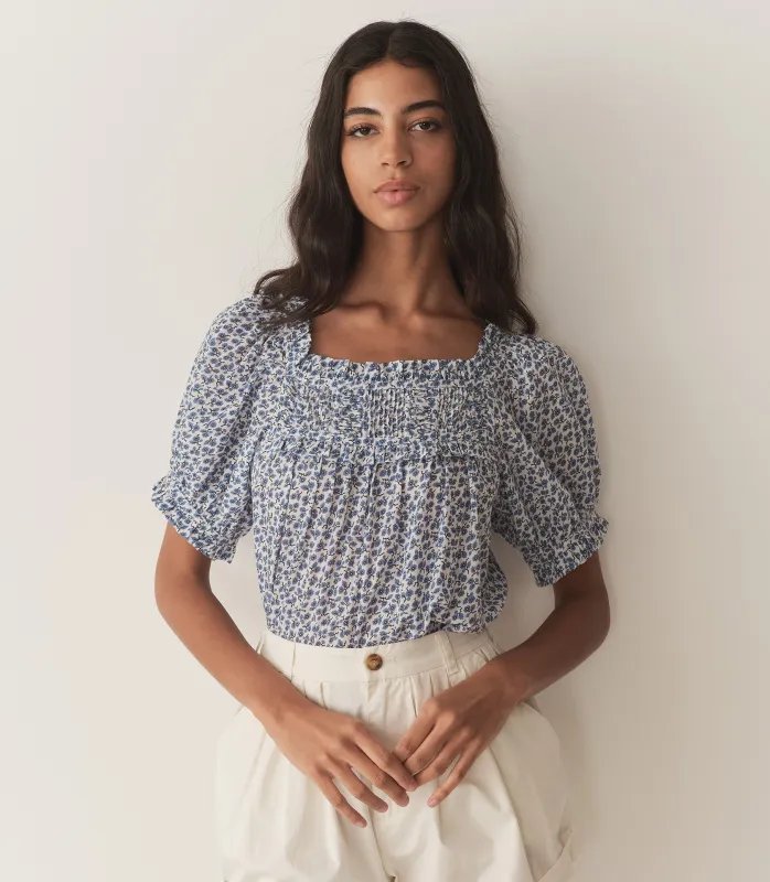 HMD -- FRANCES TOP -- CORNFLOWER HILLSIDE BLOOM made by Doen