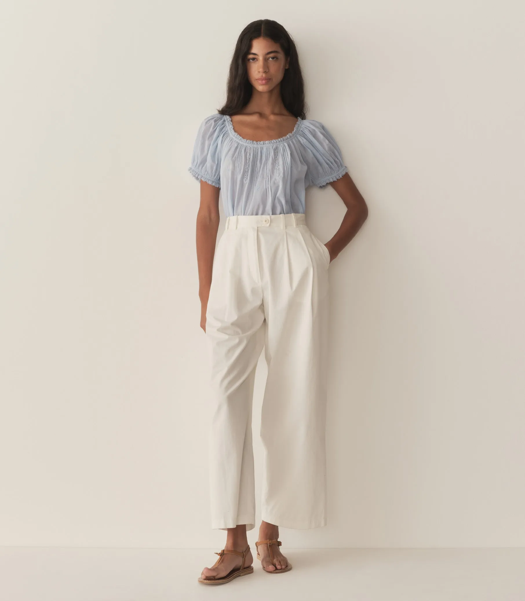 HMD -- FREDERICA TOP -- ICY BLUE sold by Doen product image thumbnail 3