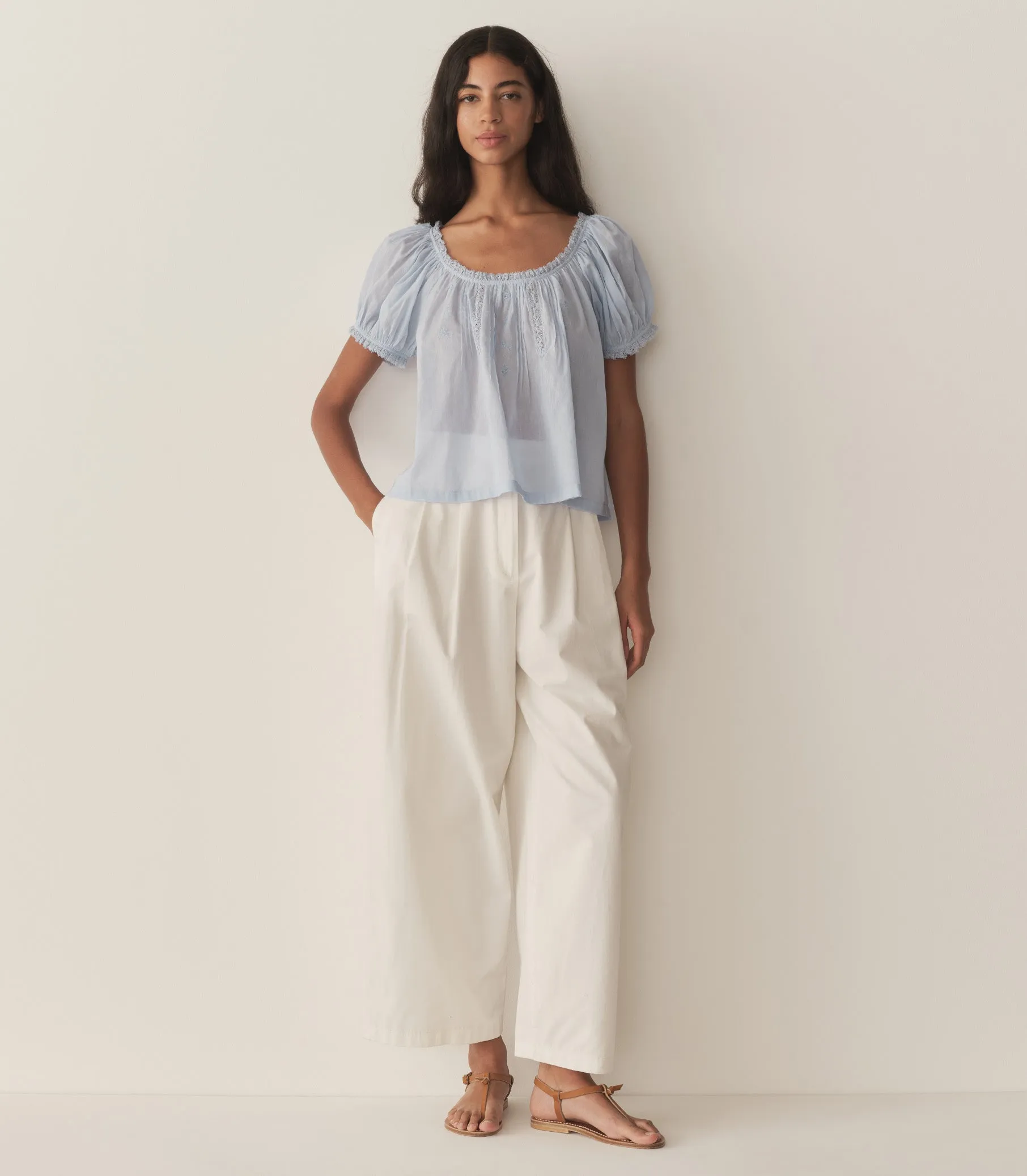 HMD -- FREDERICA TOP -- ICY BLUE sold by Doen product image thumbnail 4