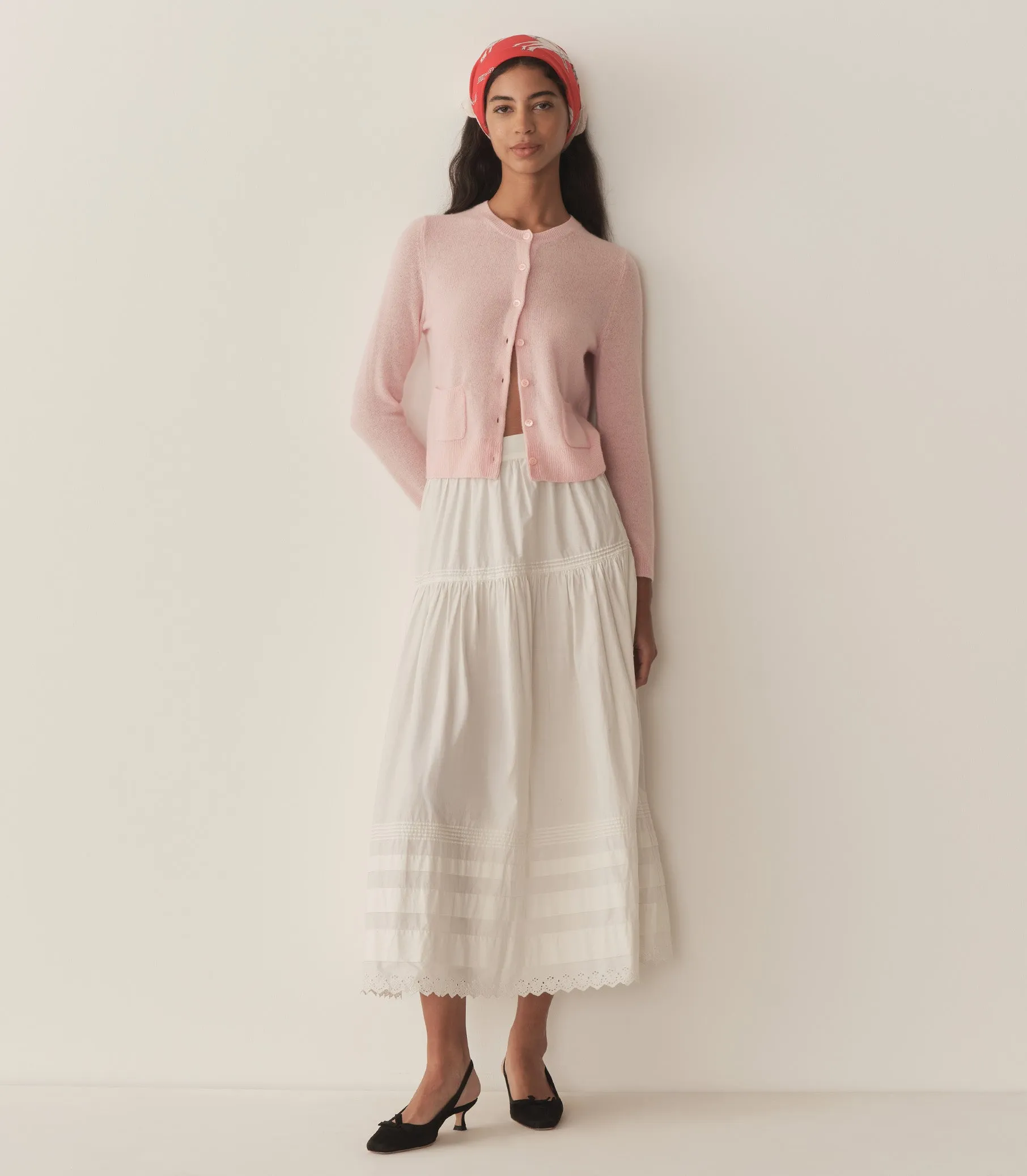 HMD -- FREYA CASHMERE CARDIGAN -- ROSEWATER sold by Doen product image thumbnail 4