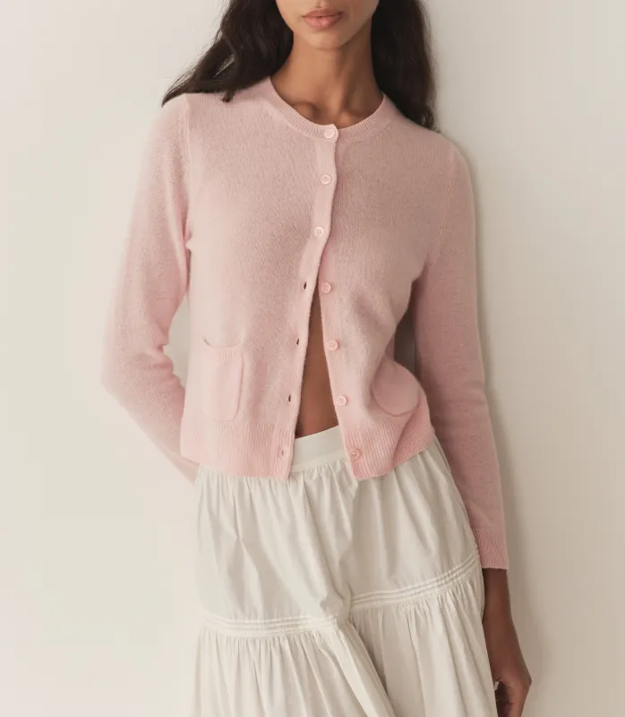 HMD -- FREYA CASHMERE CARDIGAN -- ROSEWATER made by Doen