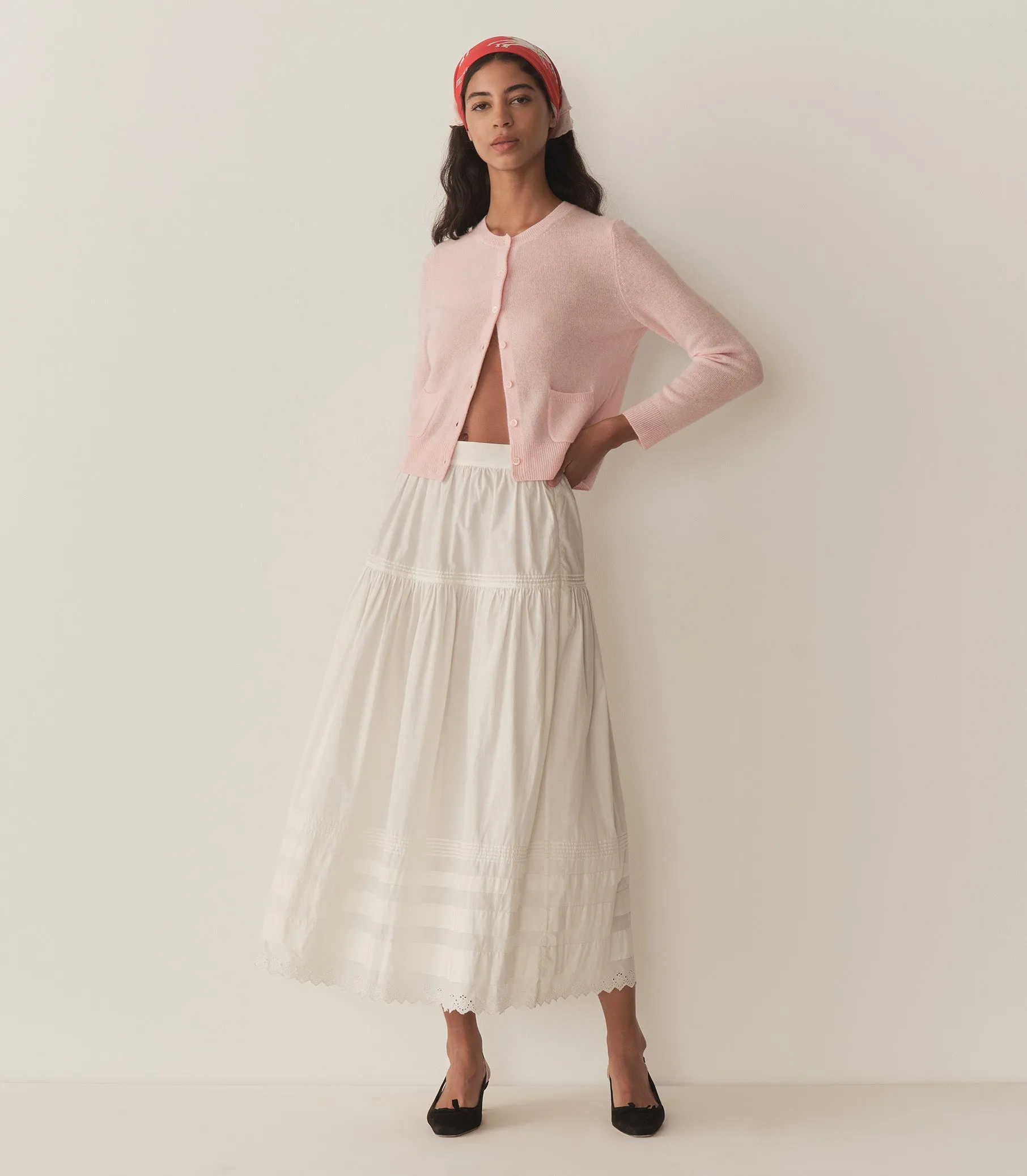 HMD -- FREYA CASHMERE CARDIGAN -- ROSEWATER sold by Doen product image thumbnail 2