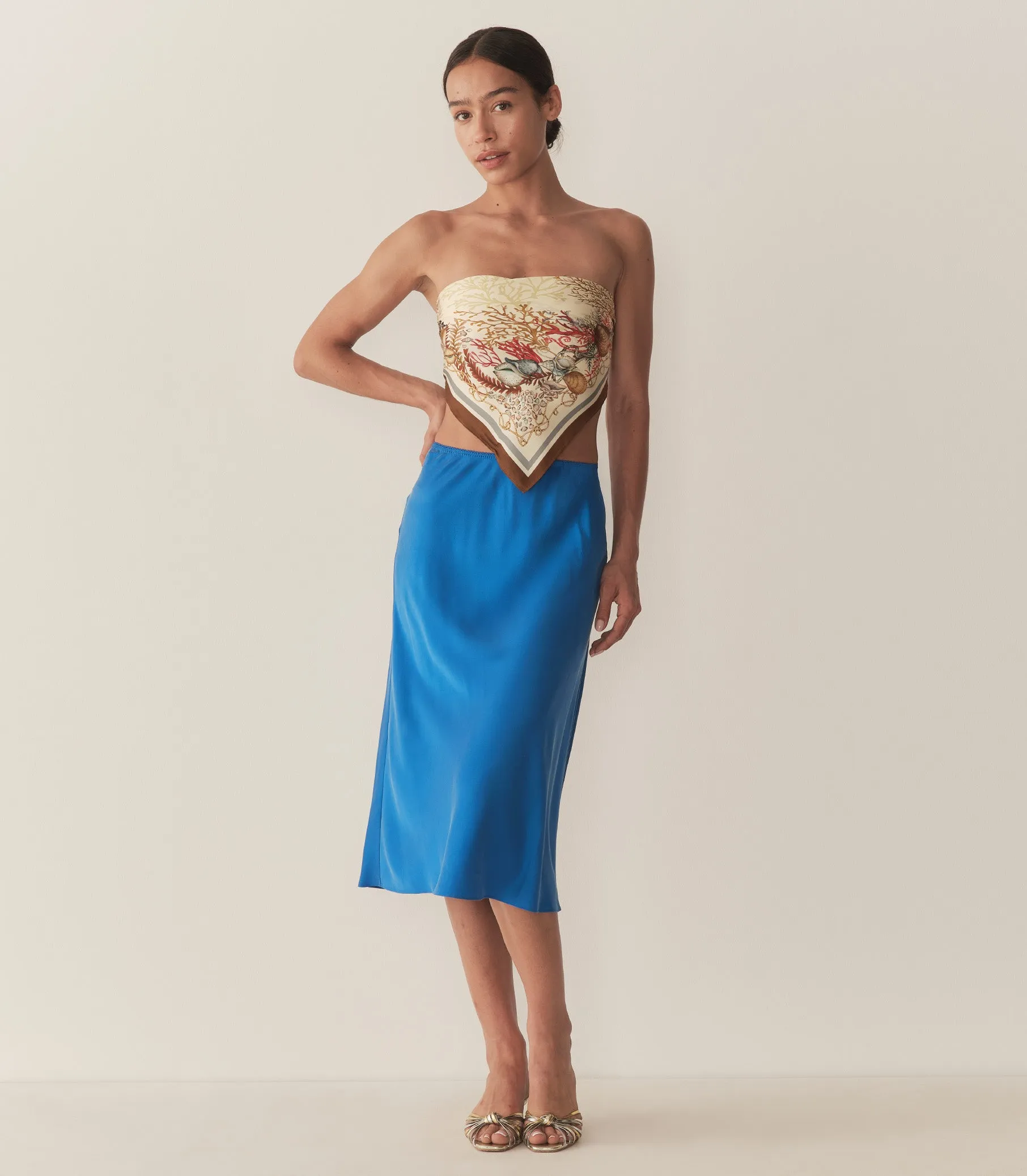HMD -- ELOWENA SKIRT -- BLUE TOURMALINE sold by Doen product image thumbnail 3