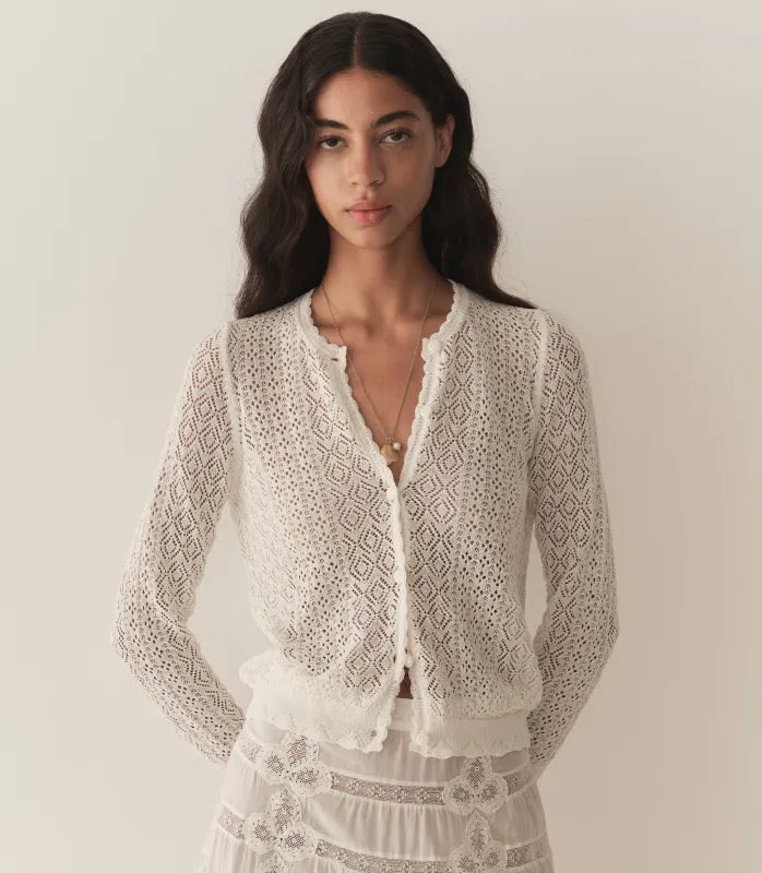 HMD -- DIANE CARDIGAN -- IVORY made by Doen