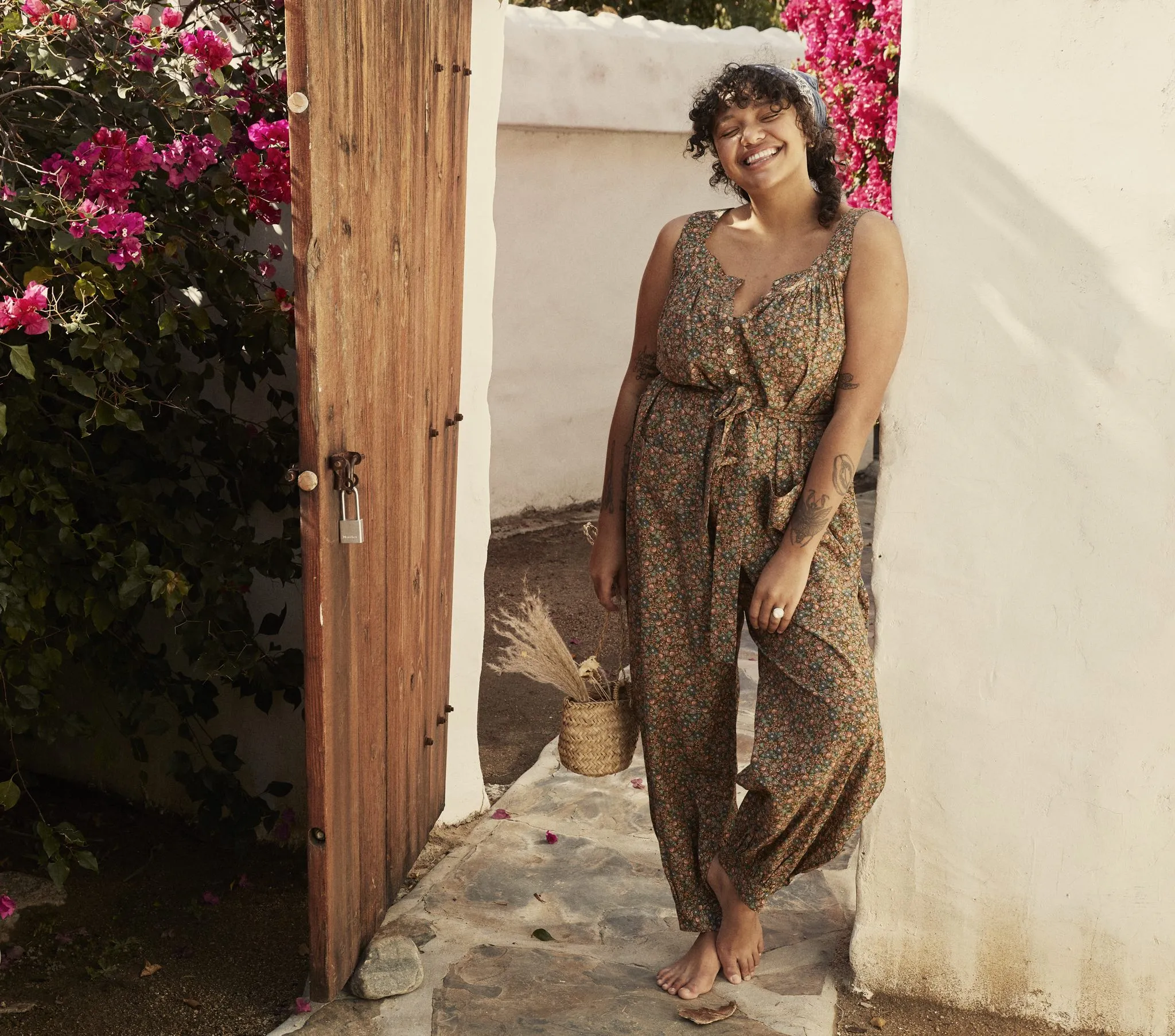 HMD -- ELIZA JUMPSUIT -- YELLOW LAUREL CANYON ROSE sold by Doen product image thumbnail 5