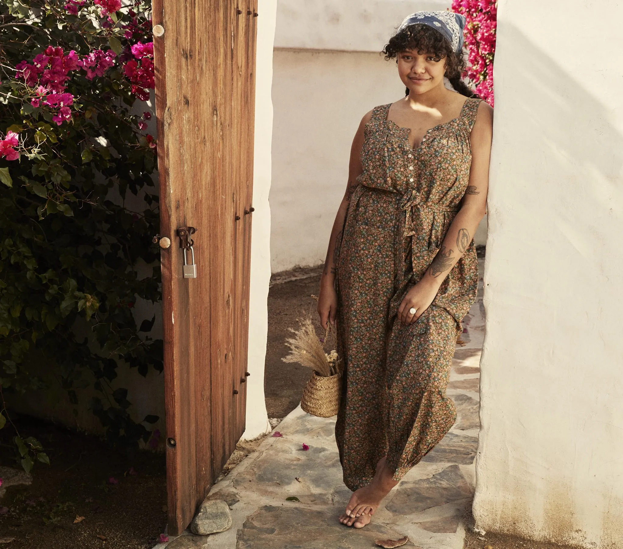HMD -- ELIZA JUMPSUIT -- YELLOW LAUREL CANYON ROSE sold by Doen product image thumbnail 3