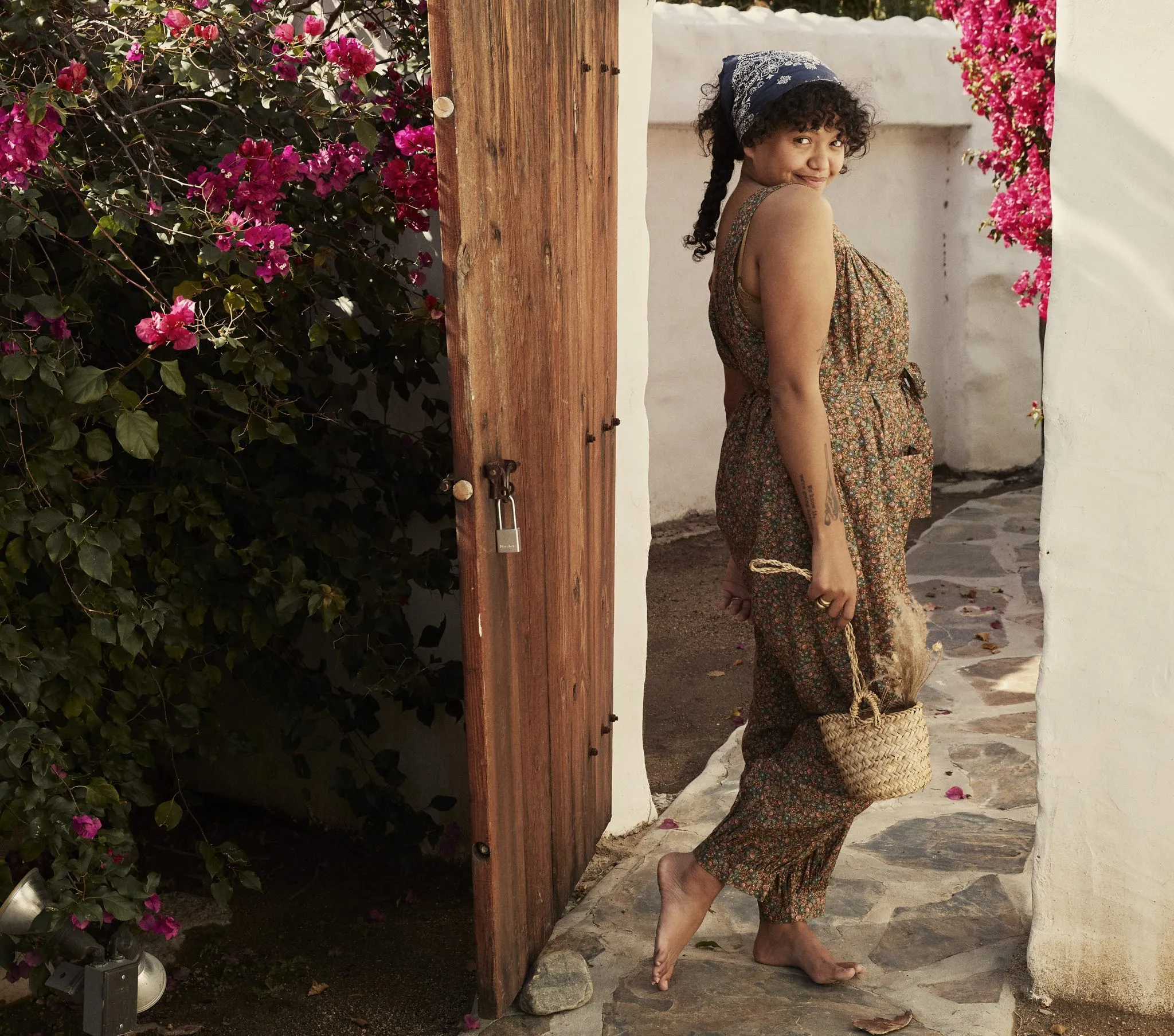 HMD -- ELIZA JUMPSUIT -- YELLOW LAUREL CANYON ROSE sold by Doen product image thumbnail 4