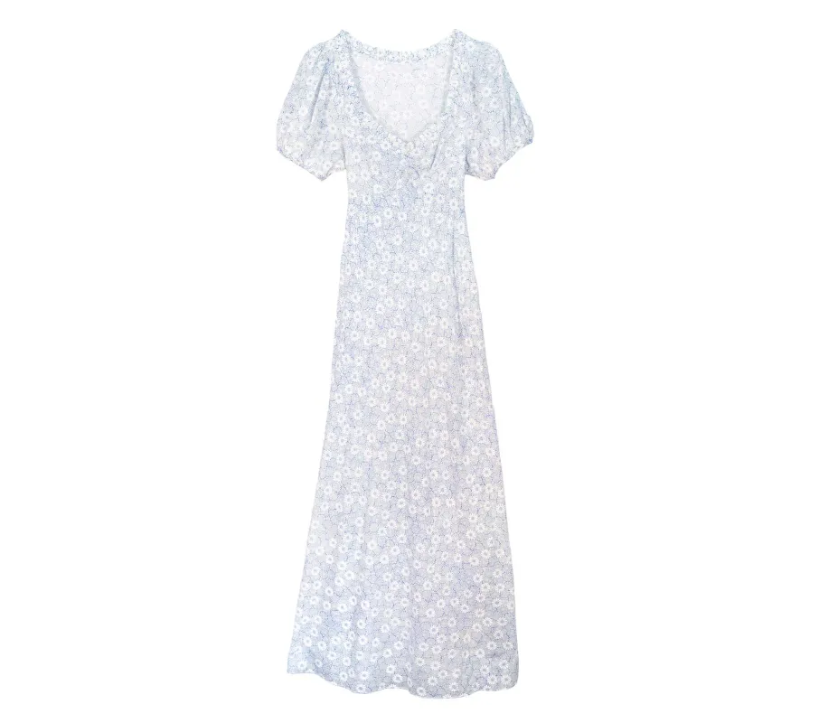 HMD -- DREE DRESS -- BLUE SUMMER DAISY PRINT made by Doen