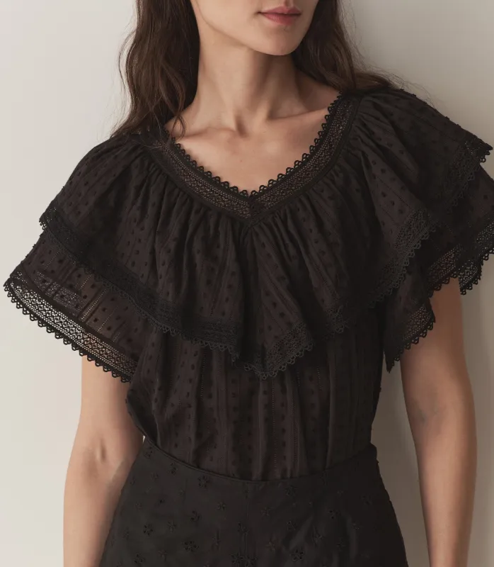 HMD -- COSENZA TOP -- BLACK made by Doen