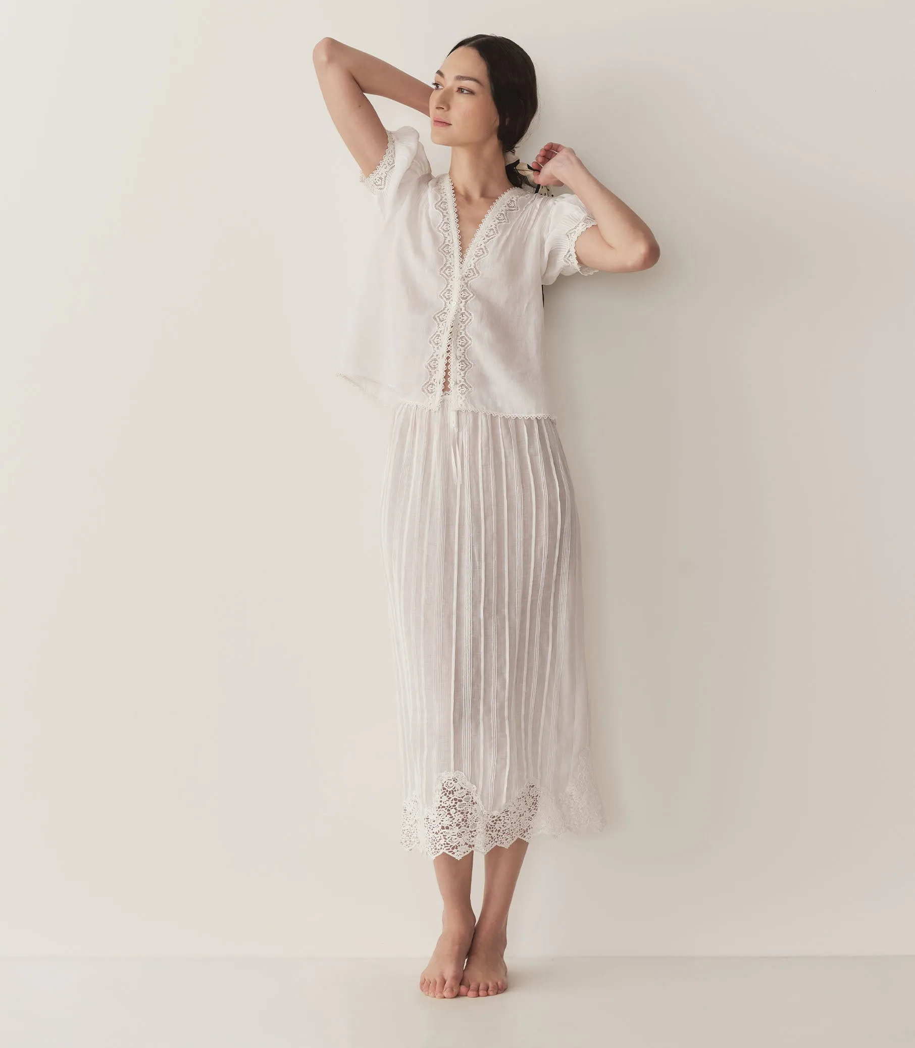 HMD -- BRIGITTA TOP -- SALT sold by Doen product image thumbnail 4