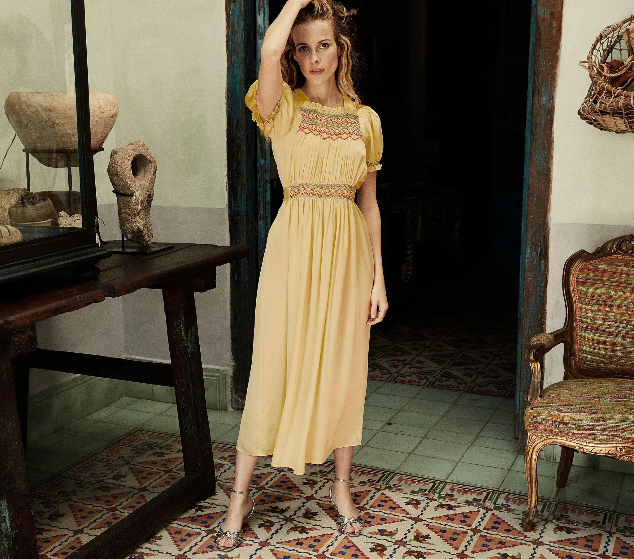 HMD -- CASTALIA DRESS -- SUNFADED YELLOW sold by Doen product image thumbnail 2