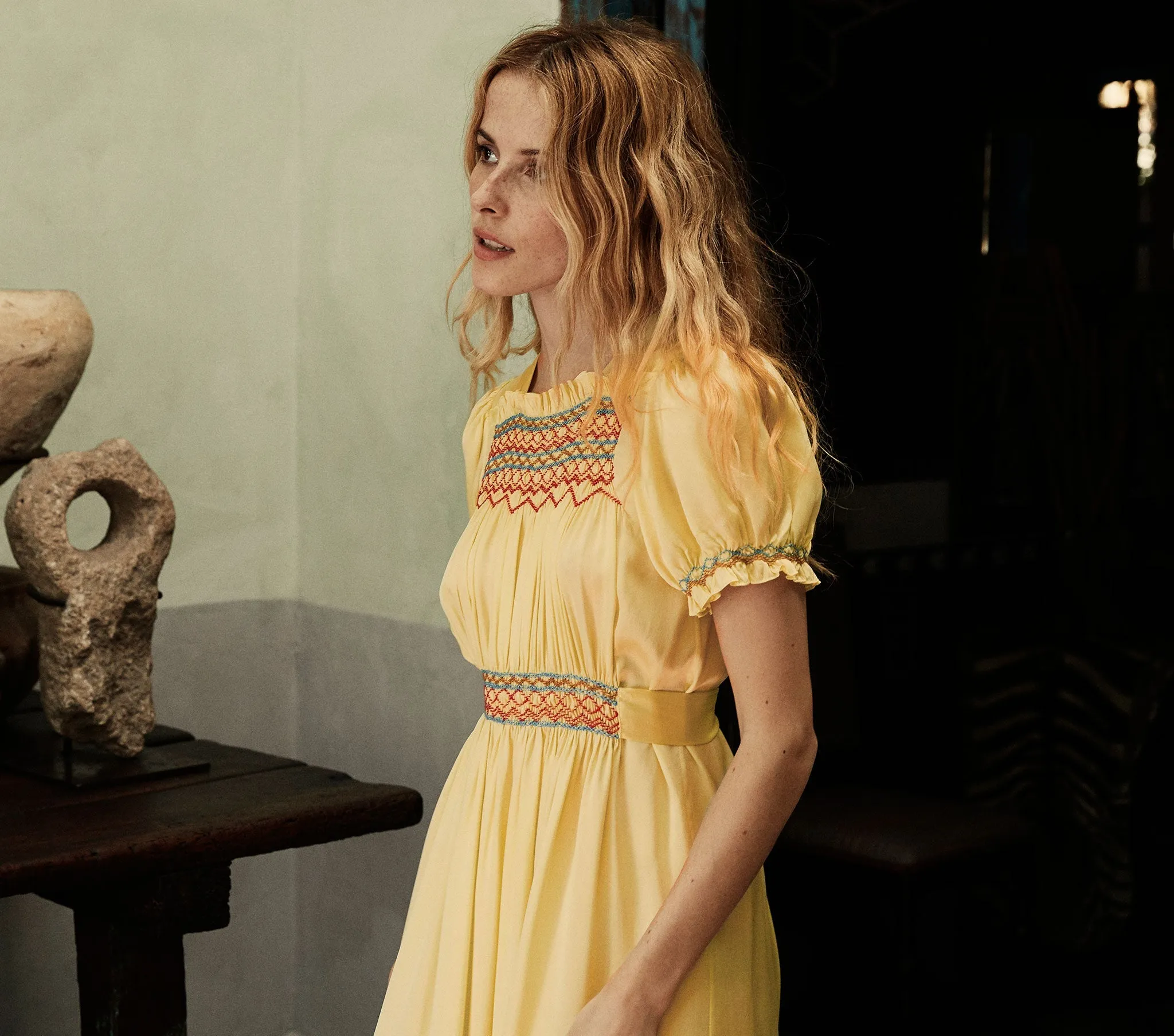 HMD -- CASTALIA DRESS -- SUNFADED YELLOW sold by Doen product image thumbnail 3