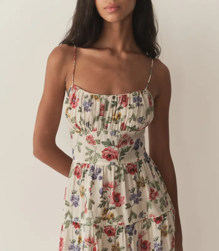HMD -- BENOIT DRESS -- IVORY WILD ROSE made by Doen