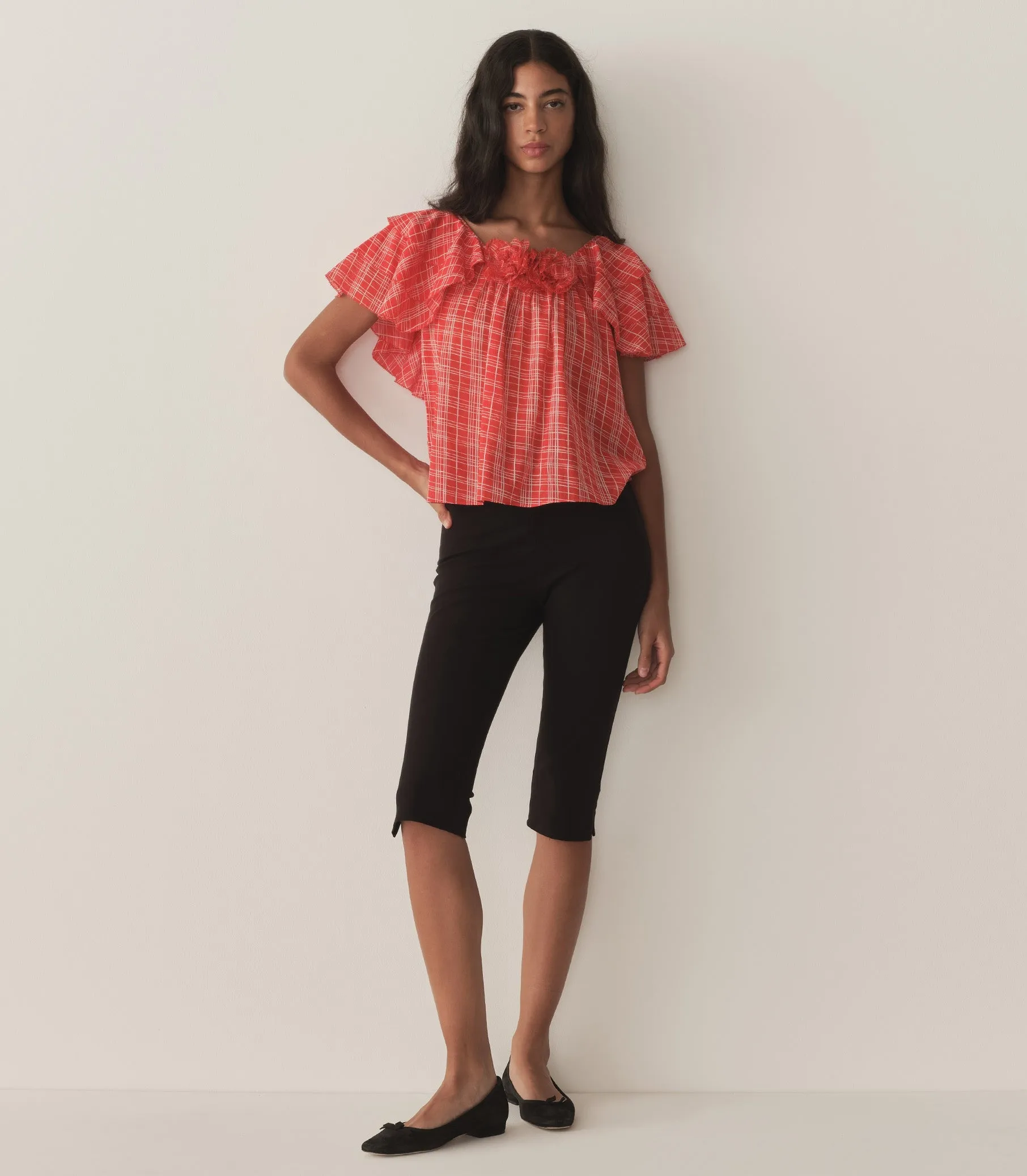 HMD -- ANALICIA TOP -- SYLVIE PLAID sold by Doen product image thumbnail 4