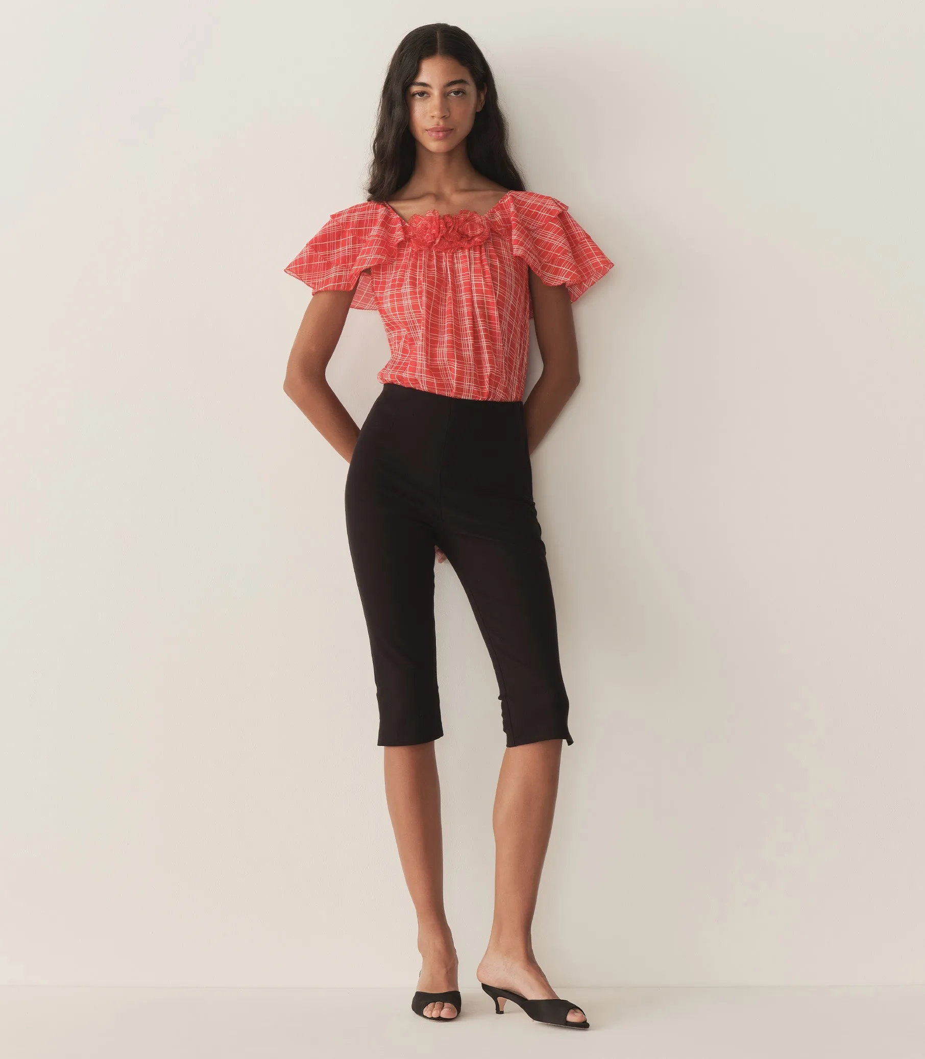 HMD -- ANALICIA TOP -- SYLVIE PLAID sold by Doen product image thumbnail 5