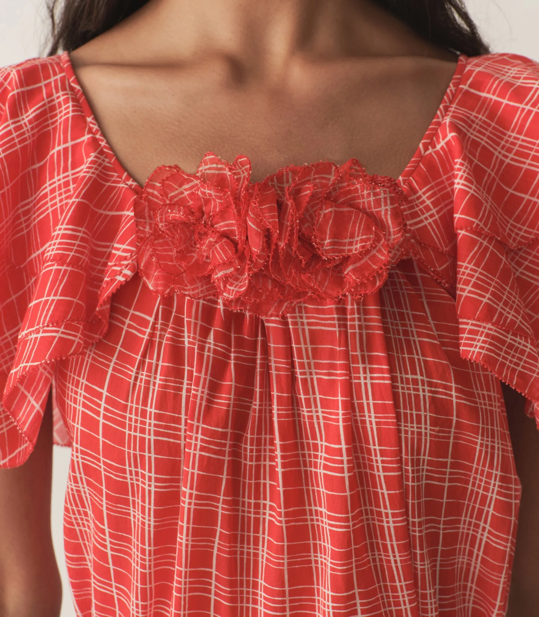 HMD -- ANALICIA TOP -- SYLVIE PLAID sold by Doen product image thumbnail 2