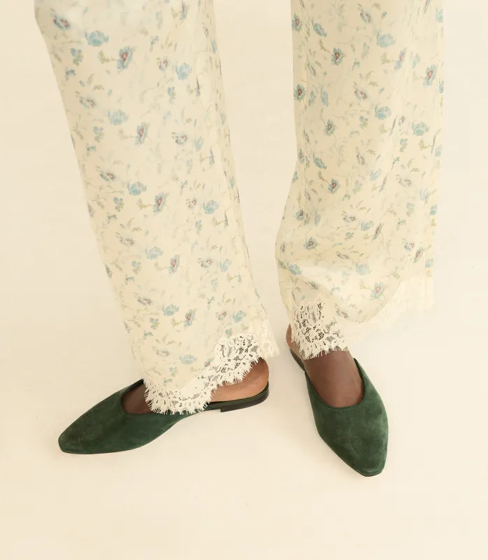 ADAIR SLIDE -- DARK PINE SUEDE made by Doen