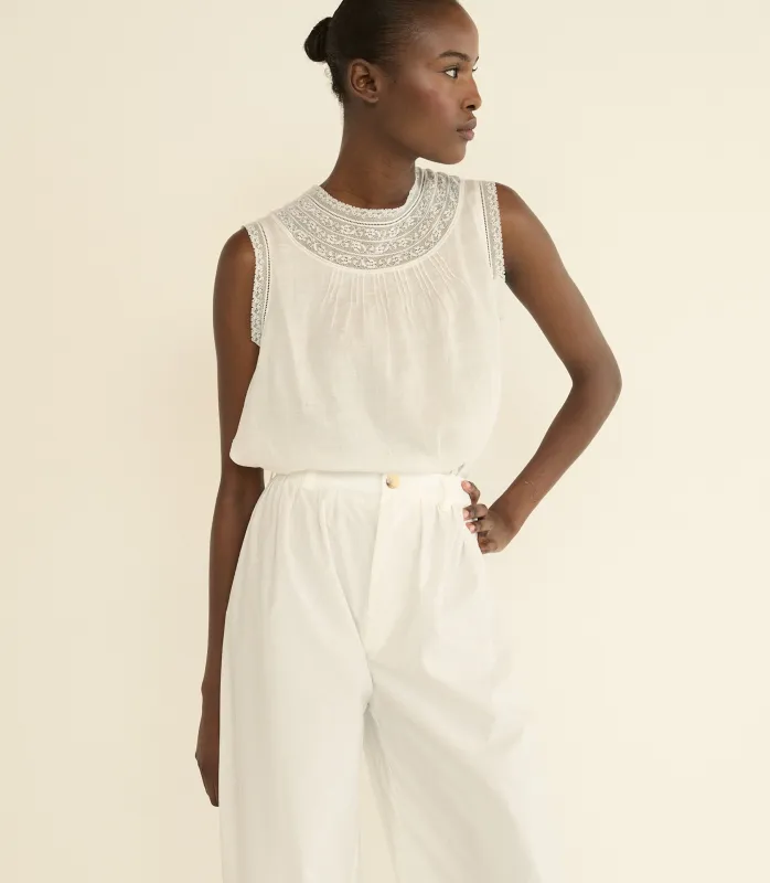 LILETTA TOP -- SALT made by Doen