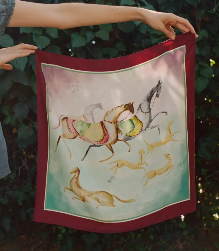 PETIT PENNY BANDANA -- GALLOPS FOULARD made by Doen