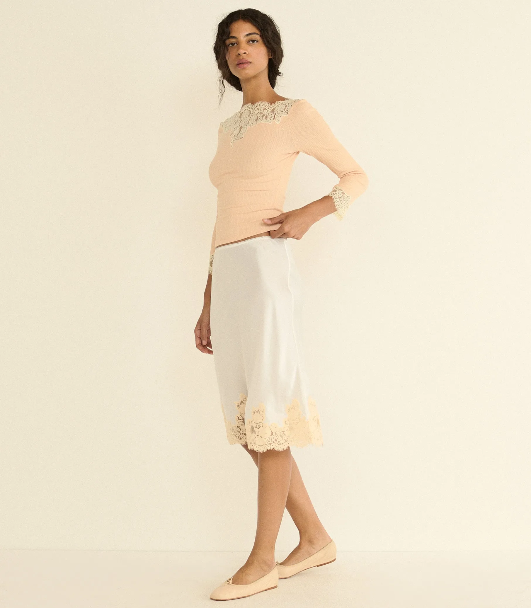 RIANA TEE -- LIGHT PEACH SORBET sold by Doen product image thumbnail 4