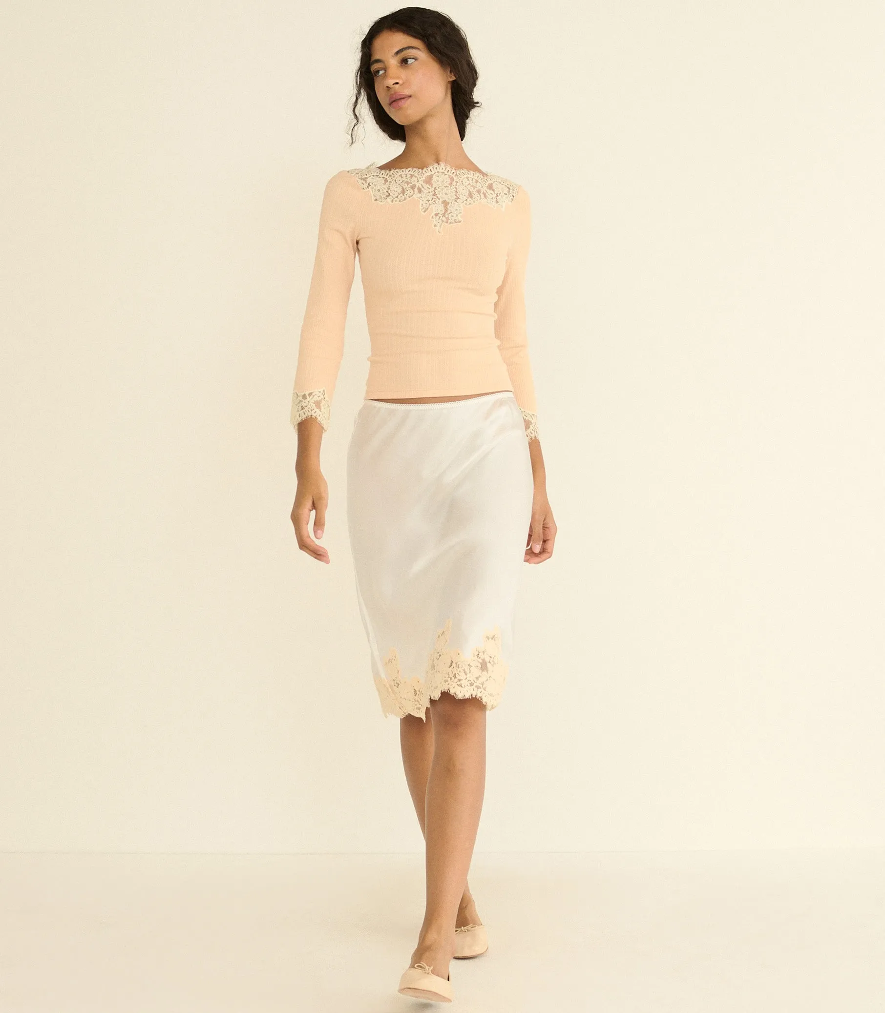 RIANA TEE -- LIGHT PEACH SORBET sold by Doen product image thumbnail 2