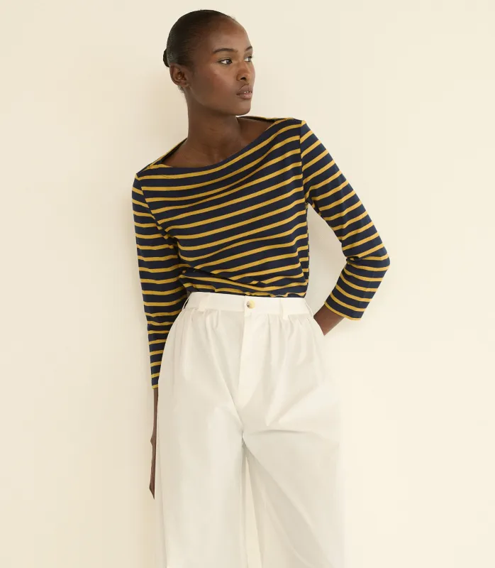 DONNIE TEE -- NAVY BRETON STRIPE made by Doen