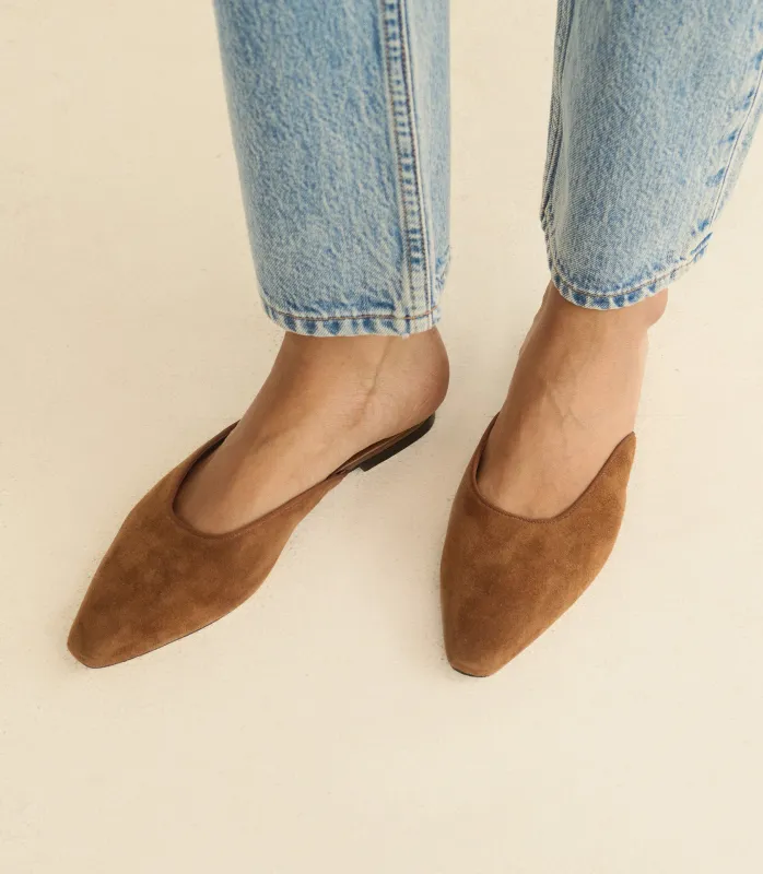 ADAIR SLIDE -- TORTOISE SUEDE made by Doen