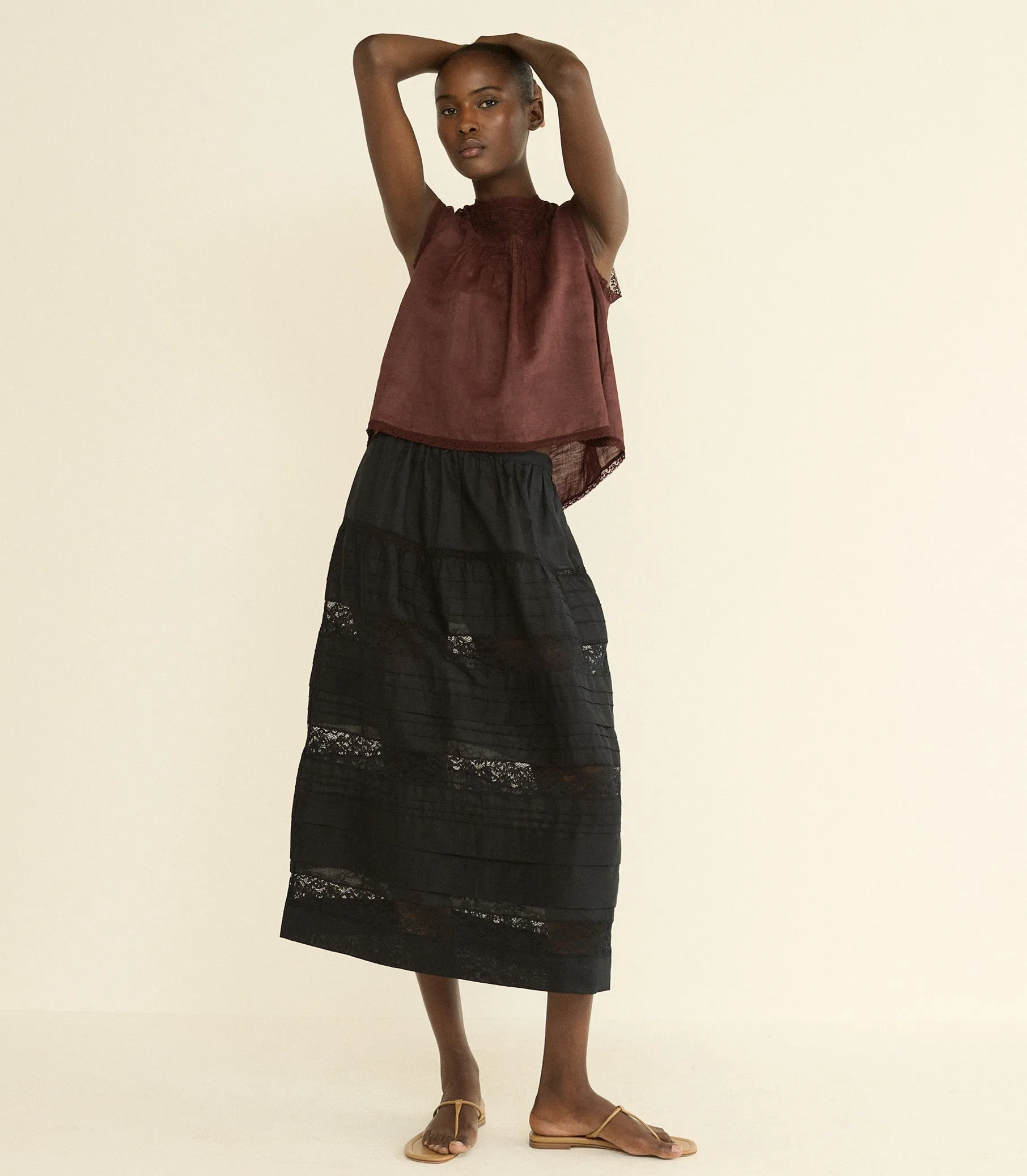 SIDRA SKIRT -- BLACK sold by Doen product image thumbnail 4