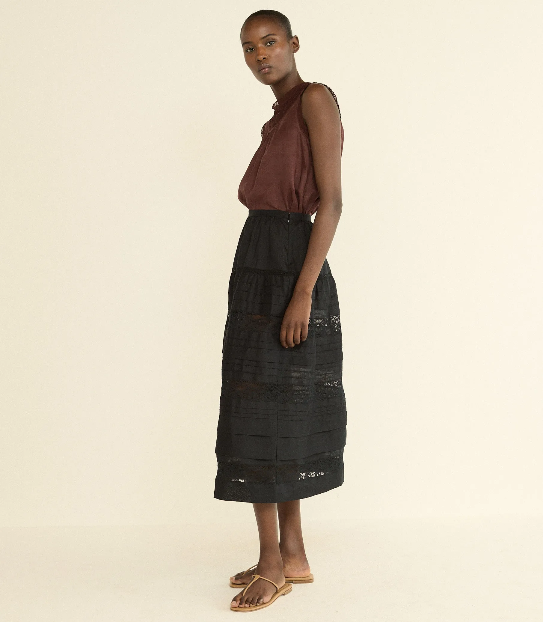 SIDRA SKIRT -- BLACK sold by Doen product image thumbnail 3