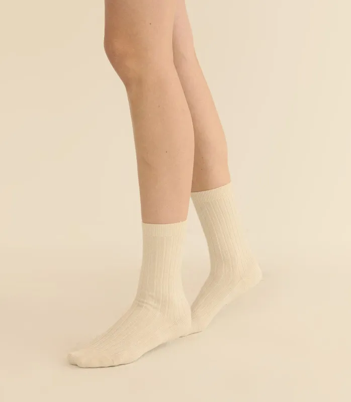 COLLÉGIEN VICTOIRE GLITTER CREW SOCKS -- DOUX ANGEUAX made by Doen