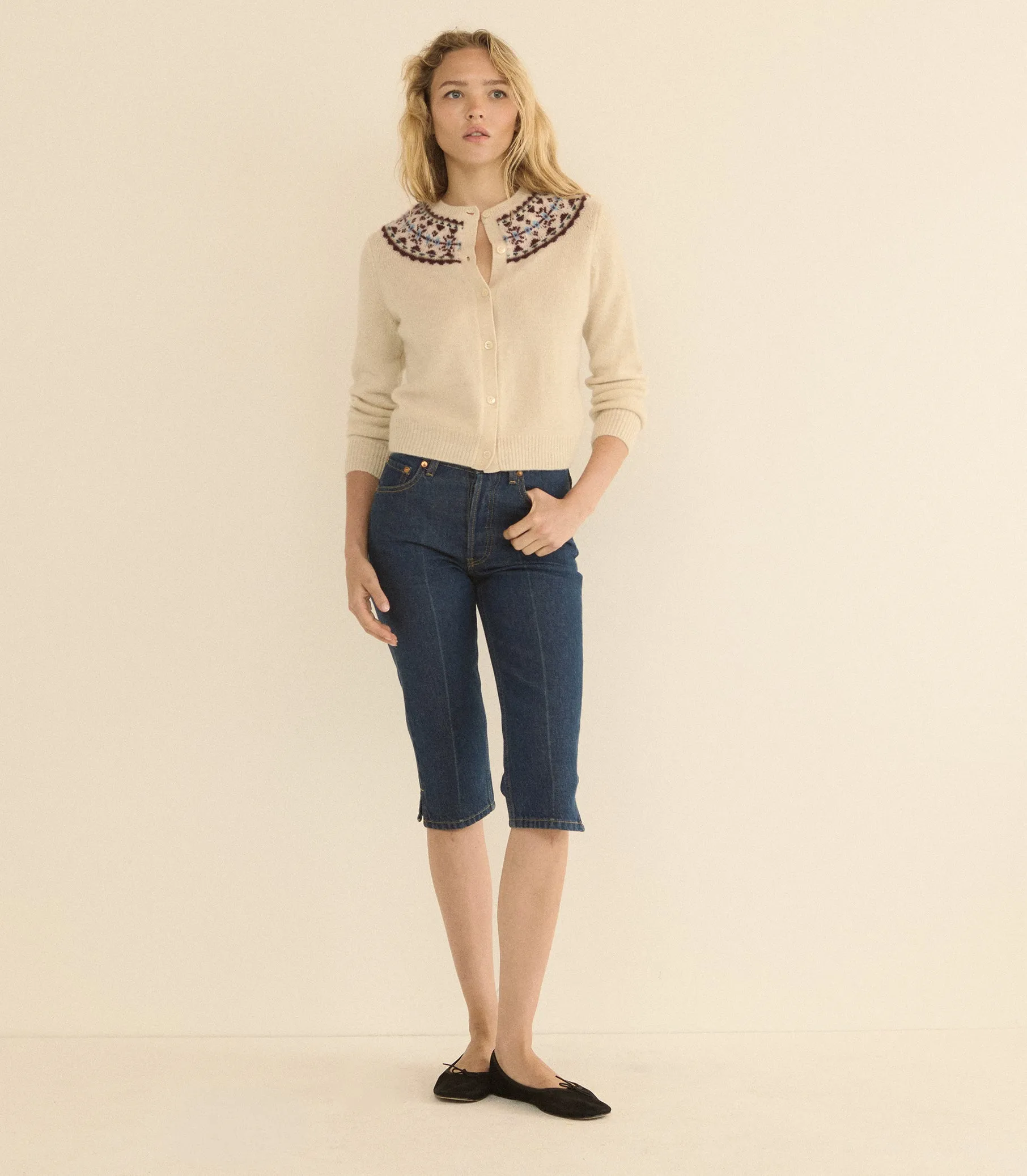 OLYMPE CASHMERE CARDIGAN -- COTTAGE sold by Doen