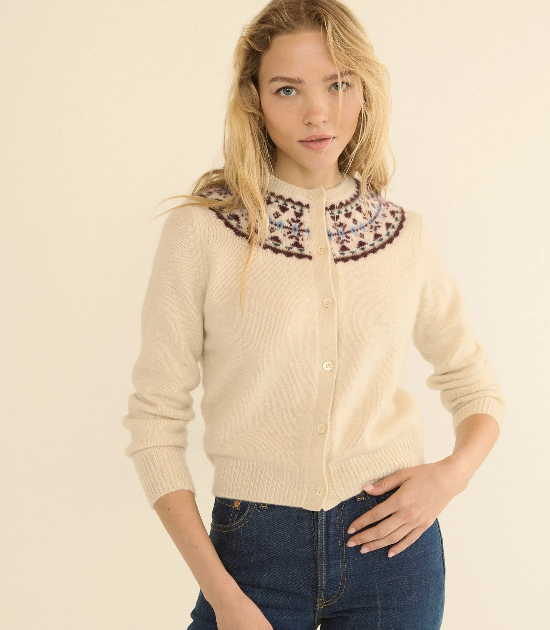 OLYMPE CASHMERE CARDIGAN -- COTTAGE sold by Doen product image thumbnail 5