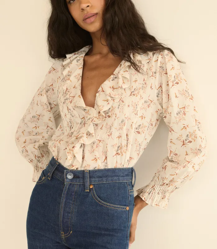 HARDY TOP -- CRÈME WINDSWEPT MEADOW made by Doen