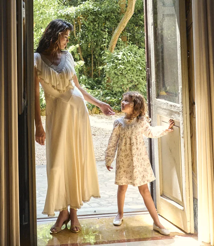 LILIA DRESS -- CRÈME WINDSWEPT MEADOW made by Doen
