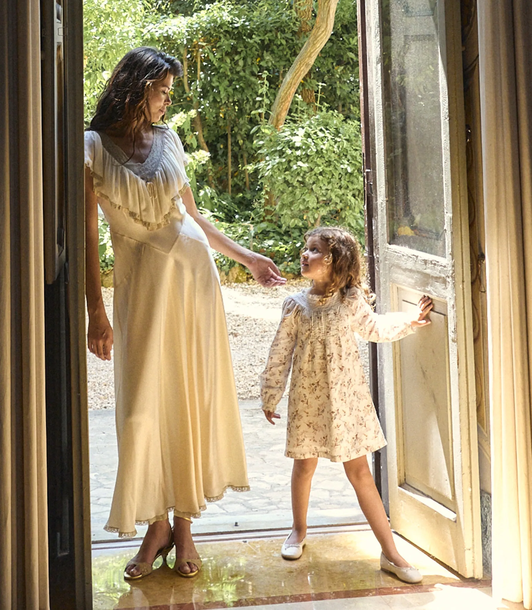 LILIA DRESS -- CRÈME WINDSWEPT MEADOW sold by Doen