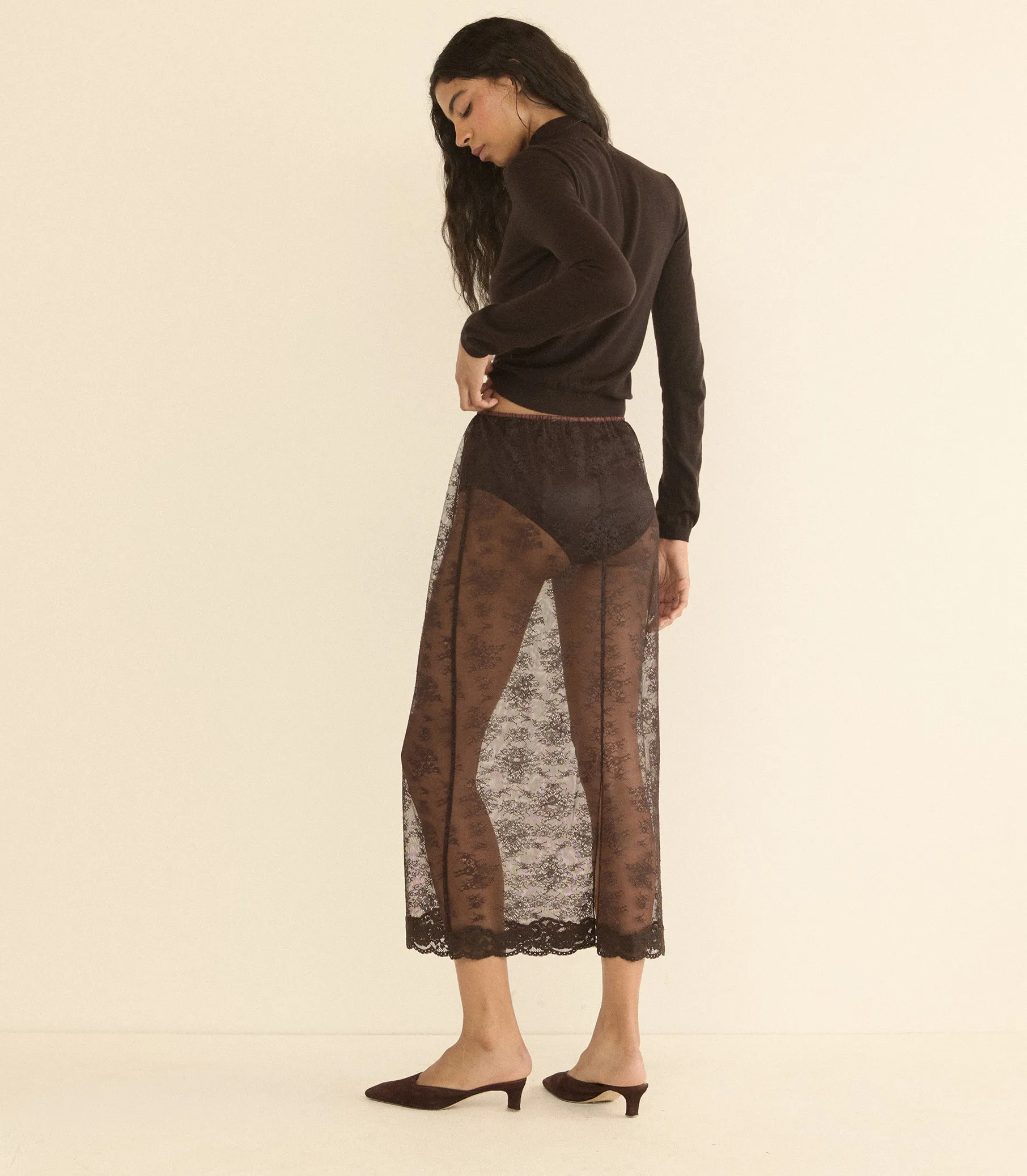 LONI LACE SKIRT SET -- EQUESTRIAN BROWN sold by Doen product image thumbnail 3