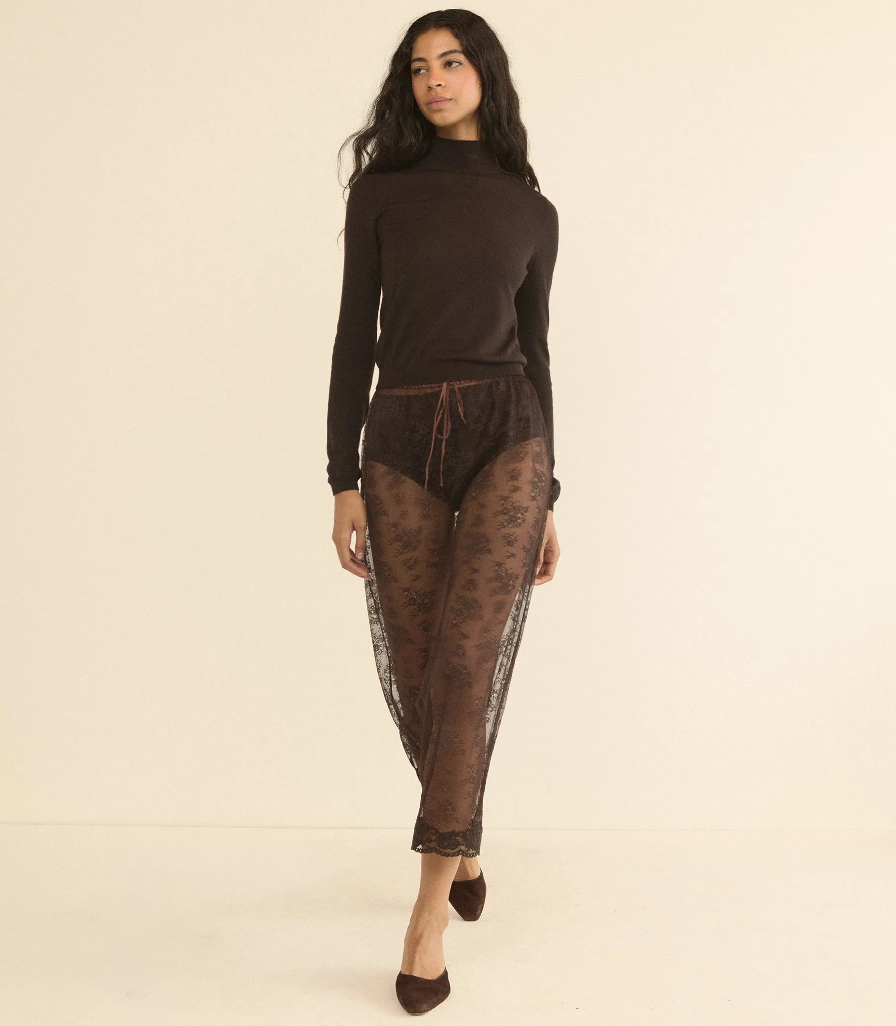 LONI LACE SKIRT SET -- EQUESTRIAN BROWN sold by Doen product image thumbnail 2