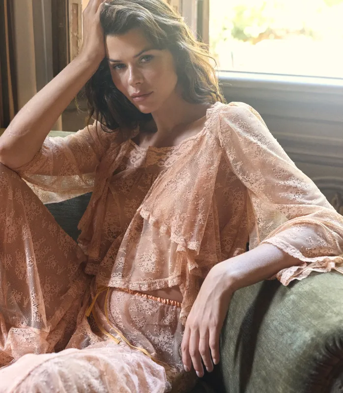 ZELIE TOP -- TOASTED ALMOND made by Doen