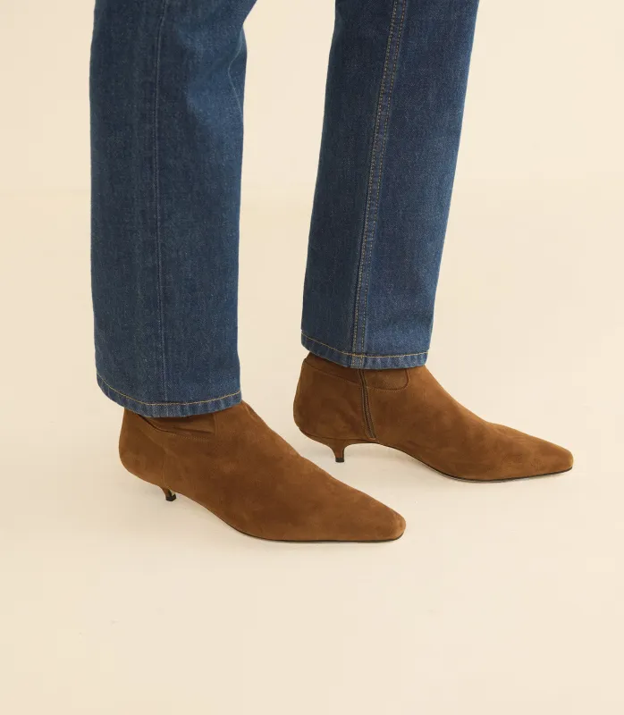 DEVI BOOT -- TORTOISE STRETCH SUEDE made by Doen