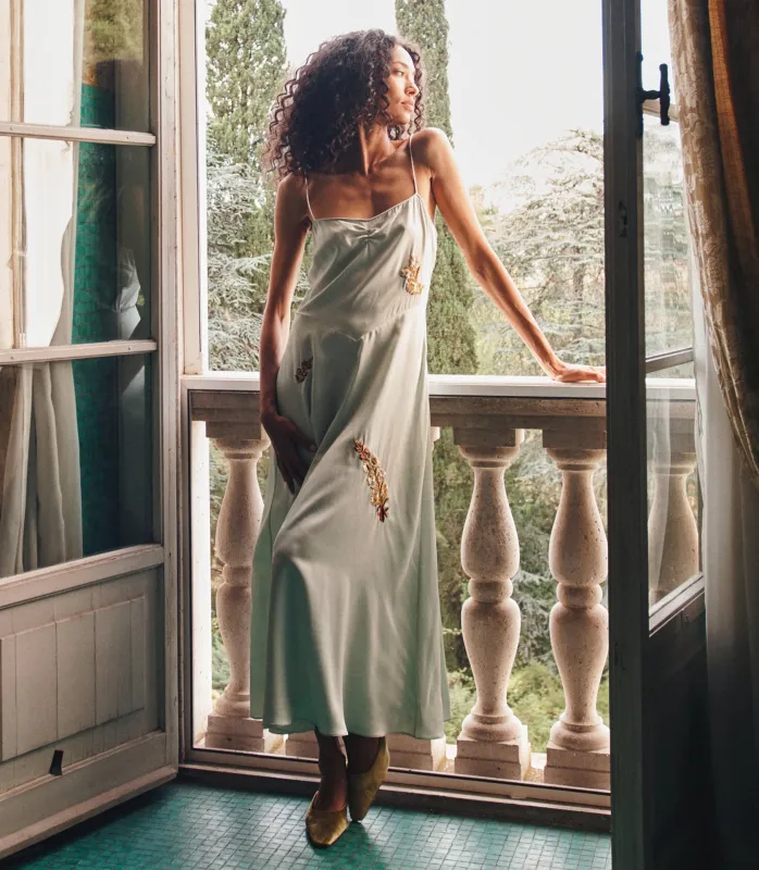 LORRAINE DRESS -- EUCALYPTUS made by Doen