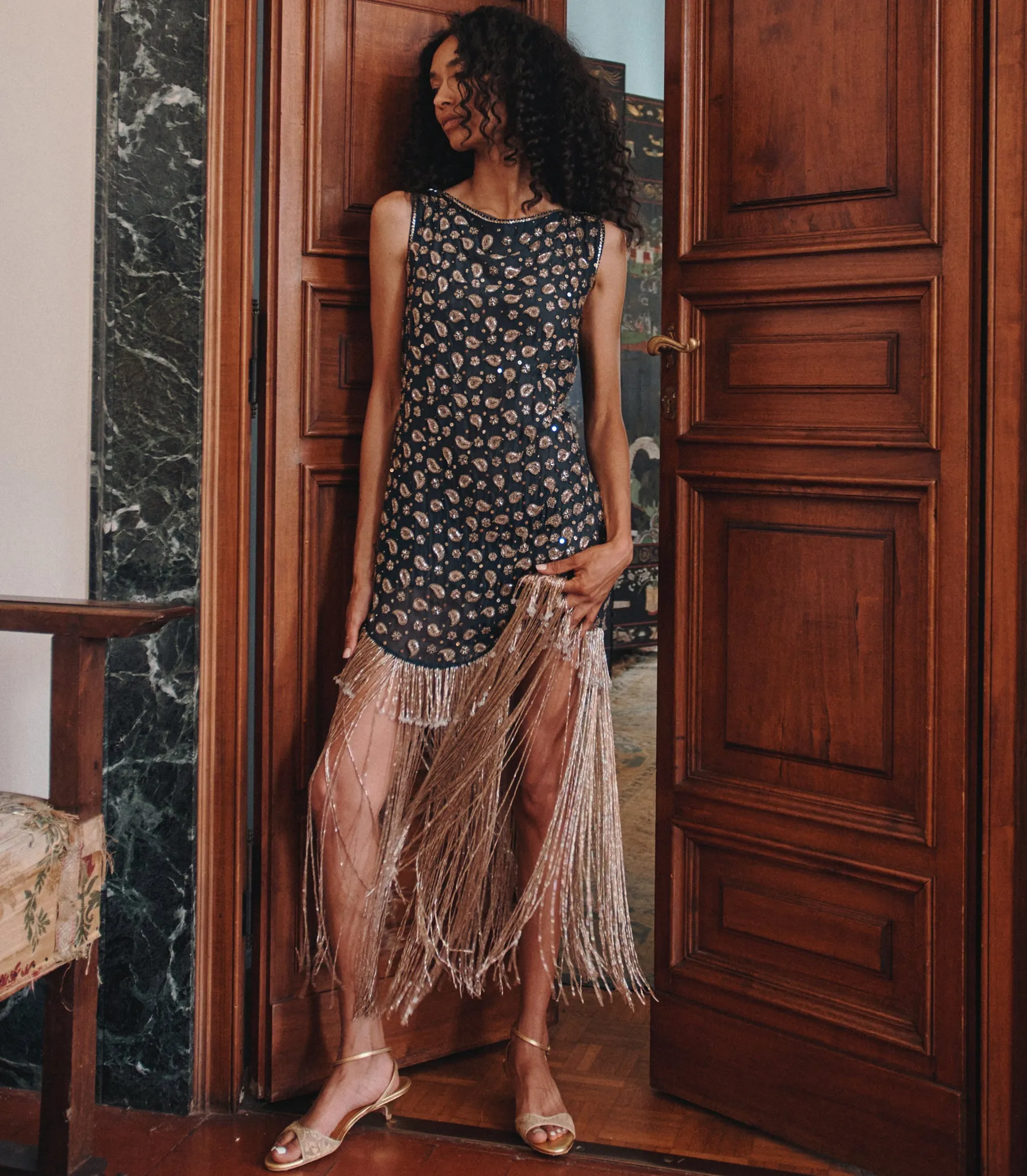 LUMINAIRE DRESS -- COURS LA REINE PAISLEY sold by Doen product image thumbnail 5
