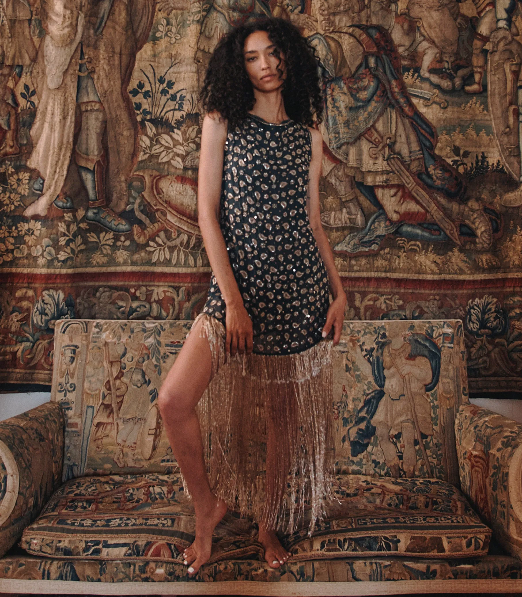 LUMINAIRE DRESS -- COURS LA REINE PAISLEY sold by Doen product image thumbnail 2