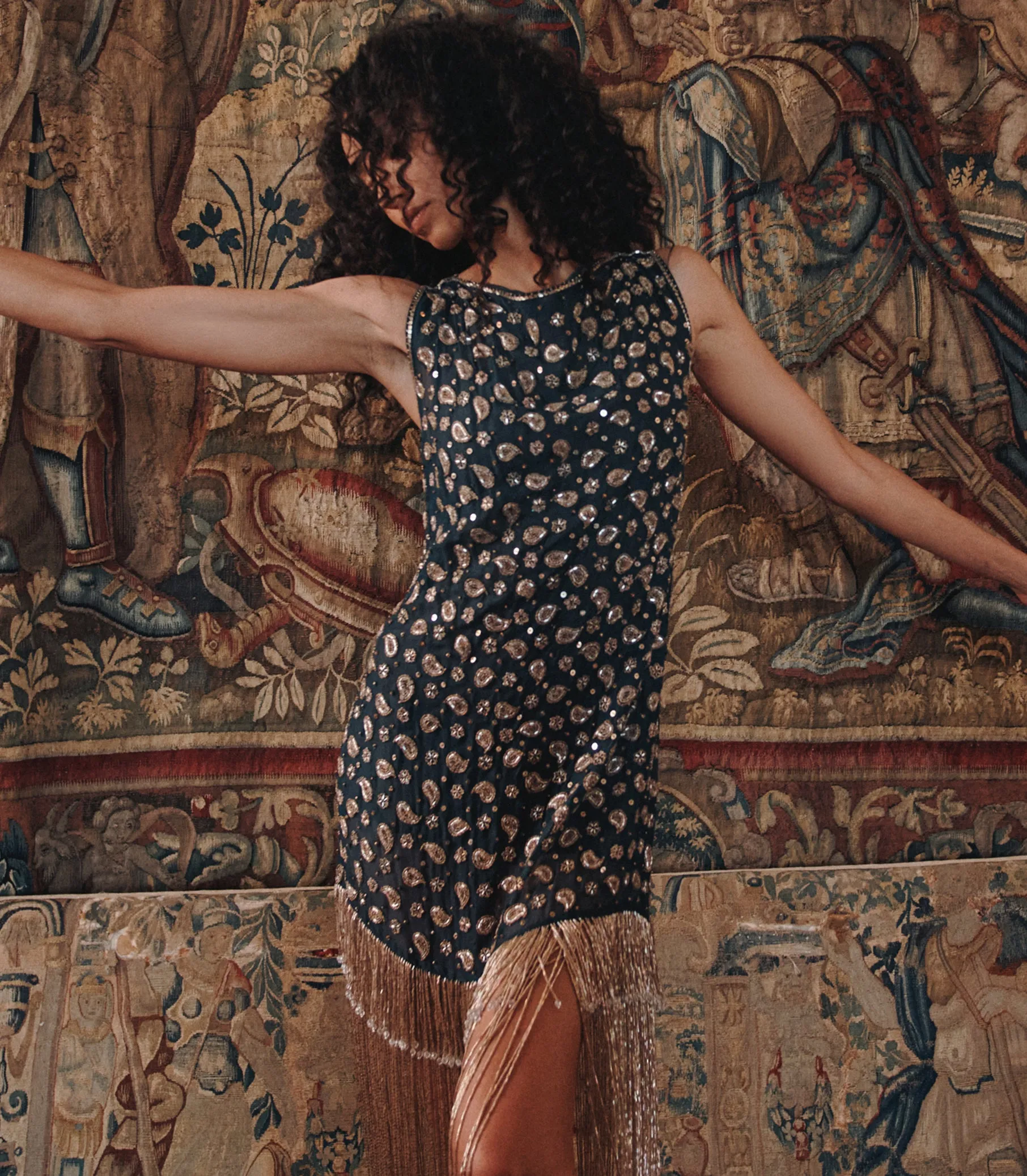LUMINAIRE DRESS -- COURS LA REINE PAISLEY sold by Doen product image thumbnail 3