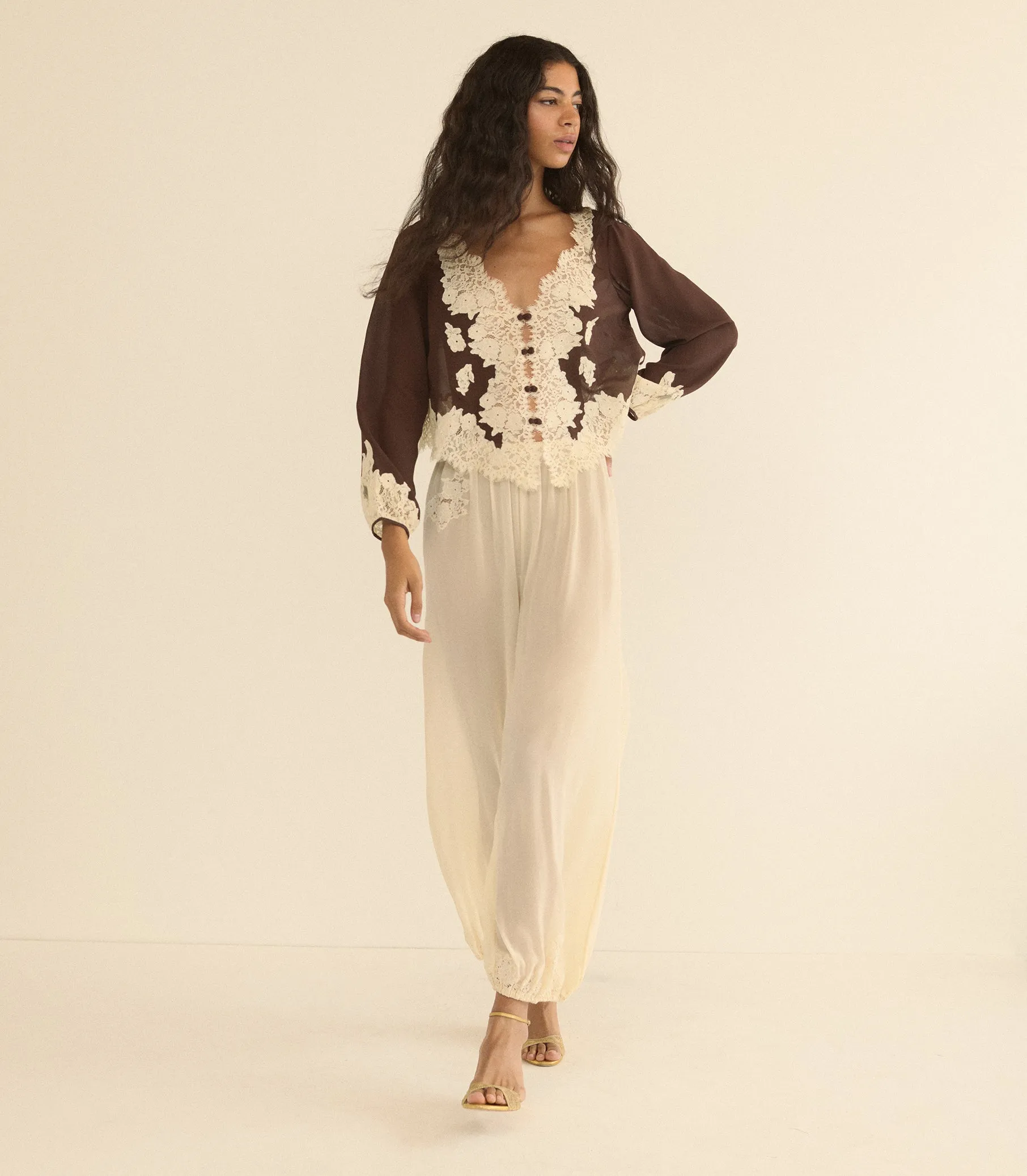 CLARIMONDE TOP -- CHICORY BARK sold by Doen product image thumbnail 4