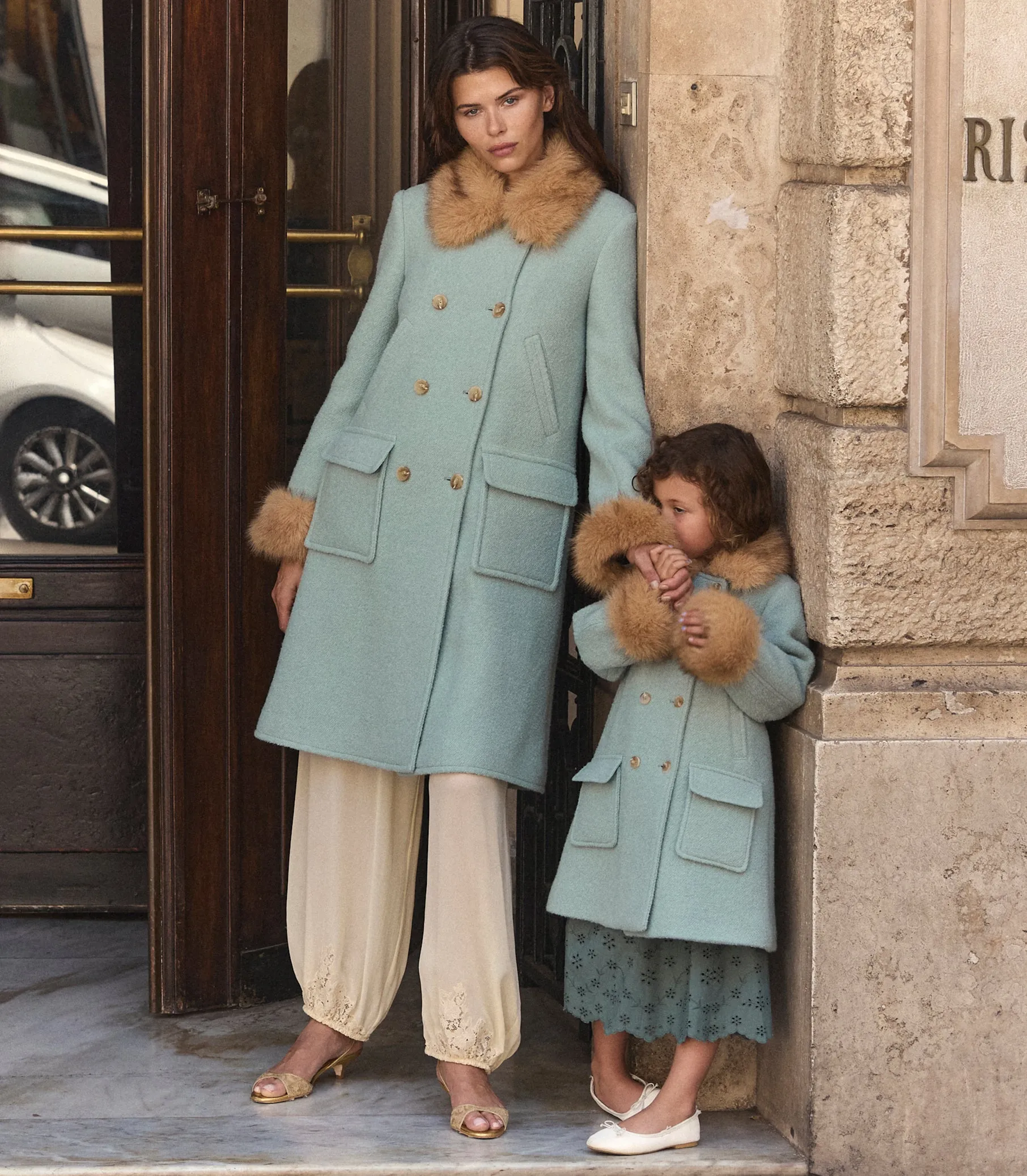 DENEUVE COAT -- BRIGHTON FOG sold by Doen