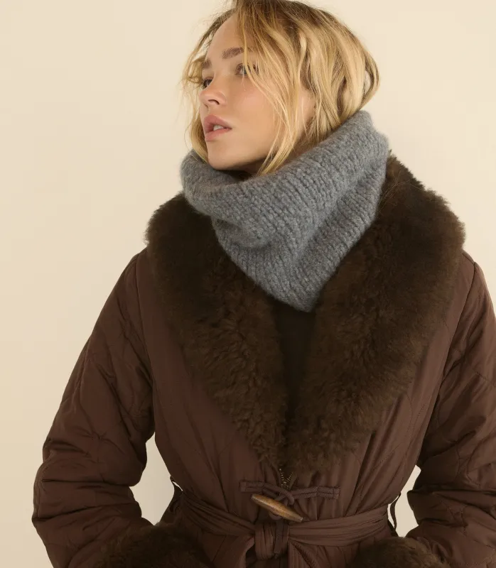 KHIONE SCARF -- GRAY WOLF made by Doen