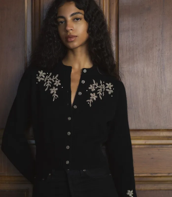 HMD -- TRESOR CARDIGAN -- BLACK made by Doen